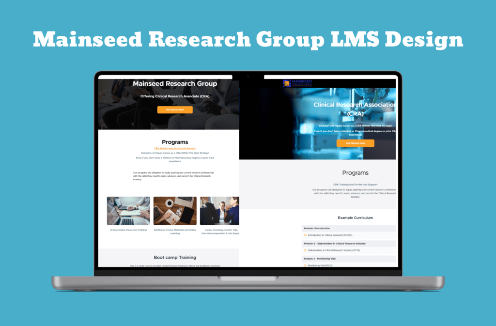 Mainseed Research Group LMS Design