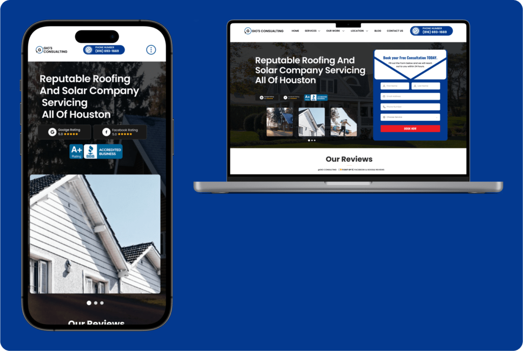 roofing website design